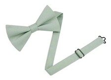 Mens Charm Linen Cotton Bowties - Solid Pretied Bow M Children Dusty Sage