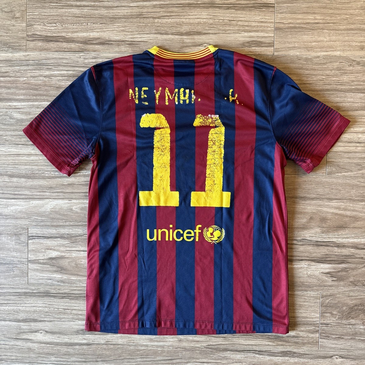 2013-2014 Nike Authentic FC Barcelona Neymar Jr. Home Jersey Shirt