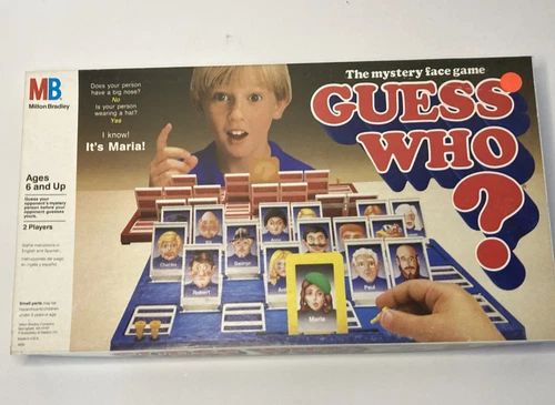 Vintage 1987 Guess Who Board Game Milton Bradley Complete Face Guessing Game