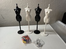 4 Miniature Mannequin Display Support Stand For 11.5" Doll Clothes Outfits Model
