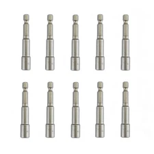 10 PCS 1/4" Hex Shank Magnetic Power Nut Driver Bit Sets, 1/4 inch Quick... 