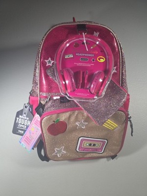 Locker Club Kids' 17'' Backpack Headphone Set, Lunch Bag,Wristlet 4pc WITH TAGS