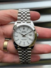 2022 Rolex Datejust 41mm 126300 Box & Card (Papers) Jubilee Bracelet White Dial 3