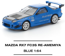 Pop Race Mazda RX-7 (FC3S) RE Amemiya - Blue 1:64 Scale Diecast Car PR640290