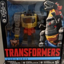 Transformers Studio Series Leader Class Grimlock and Autobot Wheelie 86-06