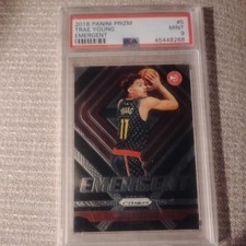 Trae Young 2018-19 Panini Prizm Emergent Rookie Card PSA 10 Gem Mint RC Hawks . rookie card picture