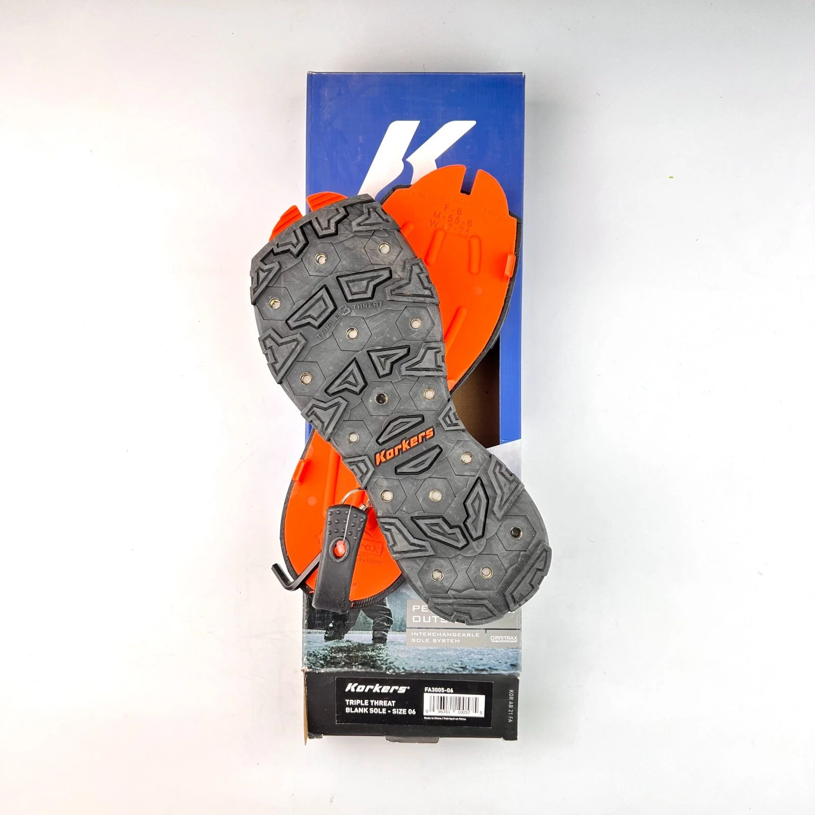 Korkers Omnitrax 3.0 Triple Threat - Blank Replacement Sole - Size 6