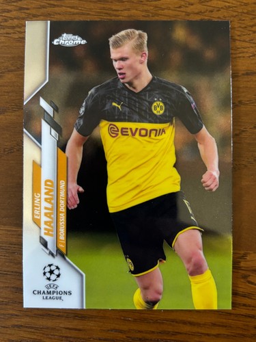 2019-20 Topps Chrome UCL Champions League Erling Haaland #74 RC Rookie
