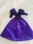 Vintage Barbie Doll Deep Purple Masquerade Dress Ball Gown 90s