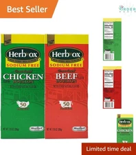 Sodium Free Bouillon Packets Beef Chicken 100 Count Convenient Flavor