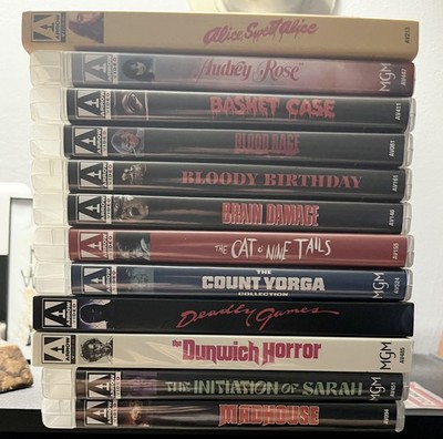 Horror Blu-ray Lot. Includes 80s slashers. Arrow Video. Some w/Slips, booklets. 