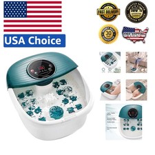 Home Pedicure Spa: Heated Foot Bath with 16 R, Bubble Massage  Digital Control