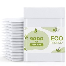 #00 5X10 White Kraft Paper Bubble Padded Envelopes Shipping Mailers 9000 Pcs