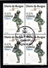 SPAIN #3285 2004 DIARIO DE BURGOS MINT VF NH O.G BLOCK 4 CTO