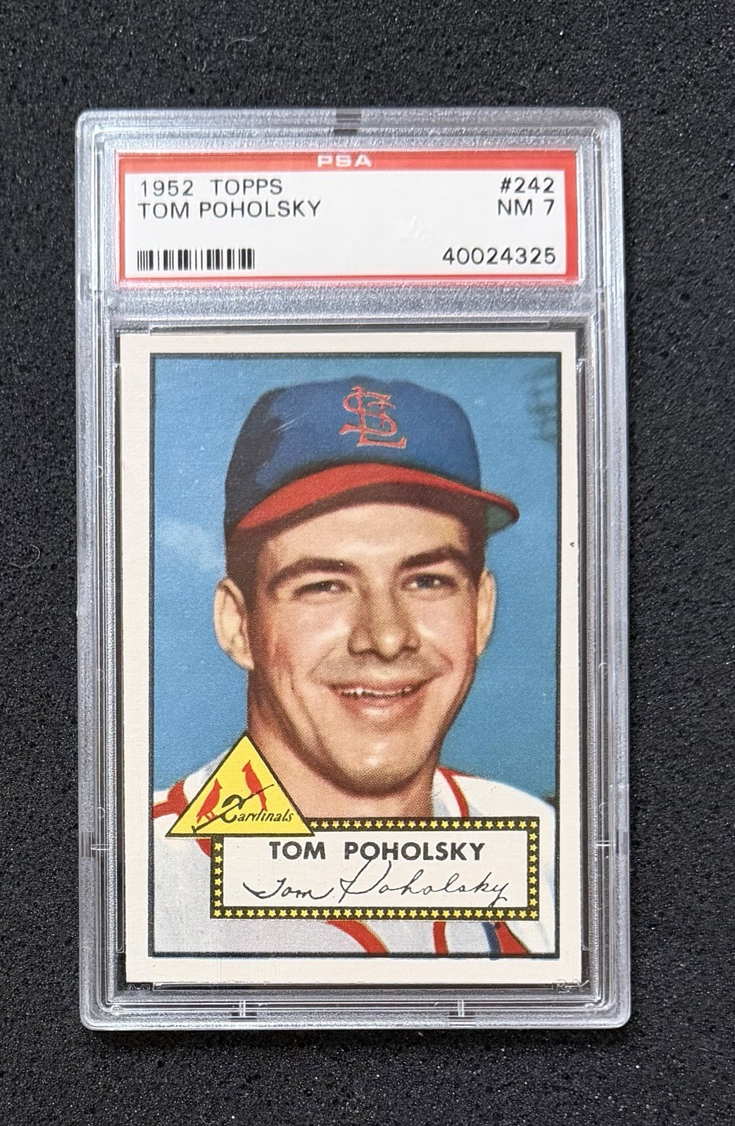 1952 Topps - #242 Tom Poholsky - PSA 7