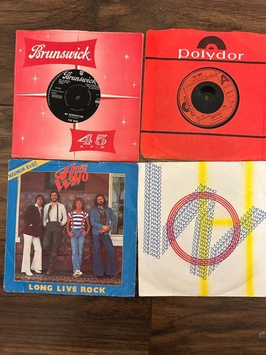 4 x The WHO 7" Vinyl records job lot My Generation, Substitute, Who Are You Etc