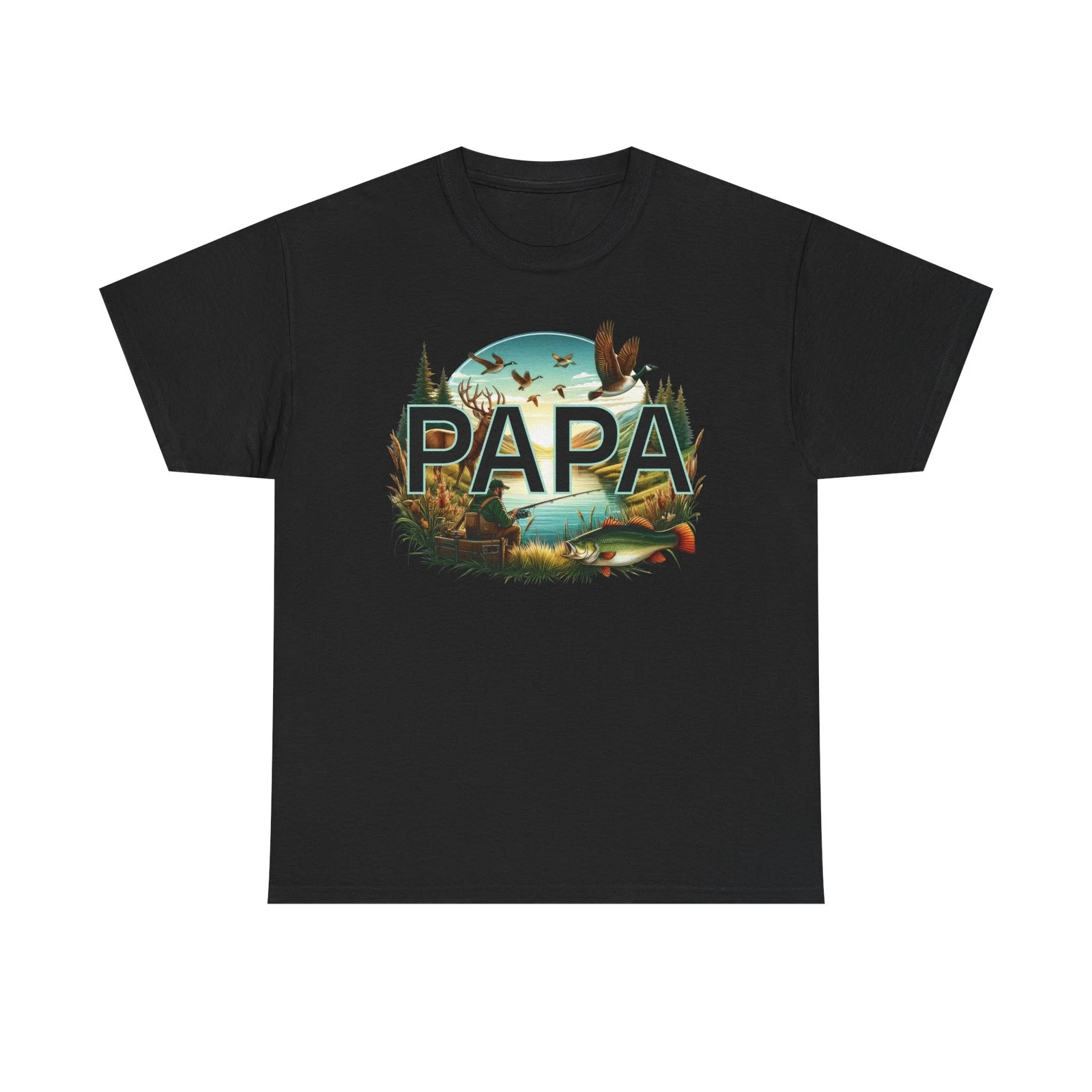 PAPA Fishing Shirt | Outdoors Shirt For Dad | Father's Day Gift | Gift For Dad