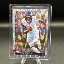 2025 Topps Chrome Evan Engram #92 RayWave Refractor Denver Broncos
