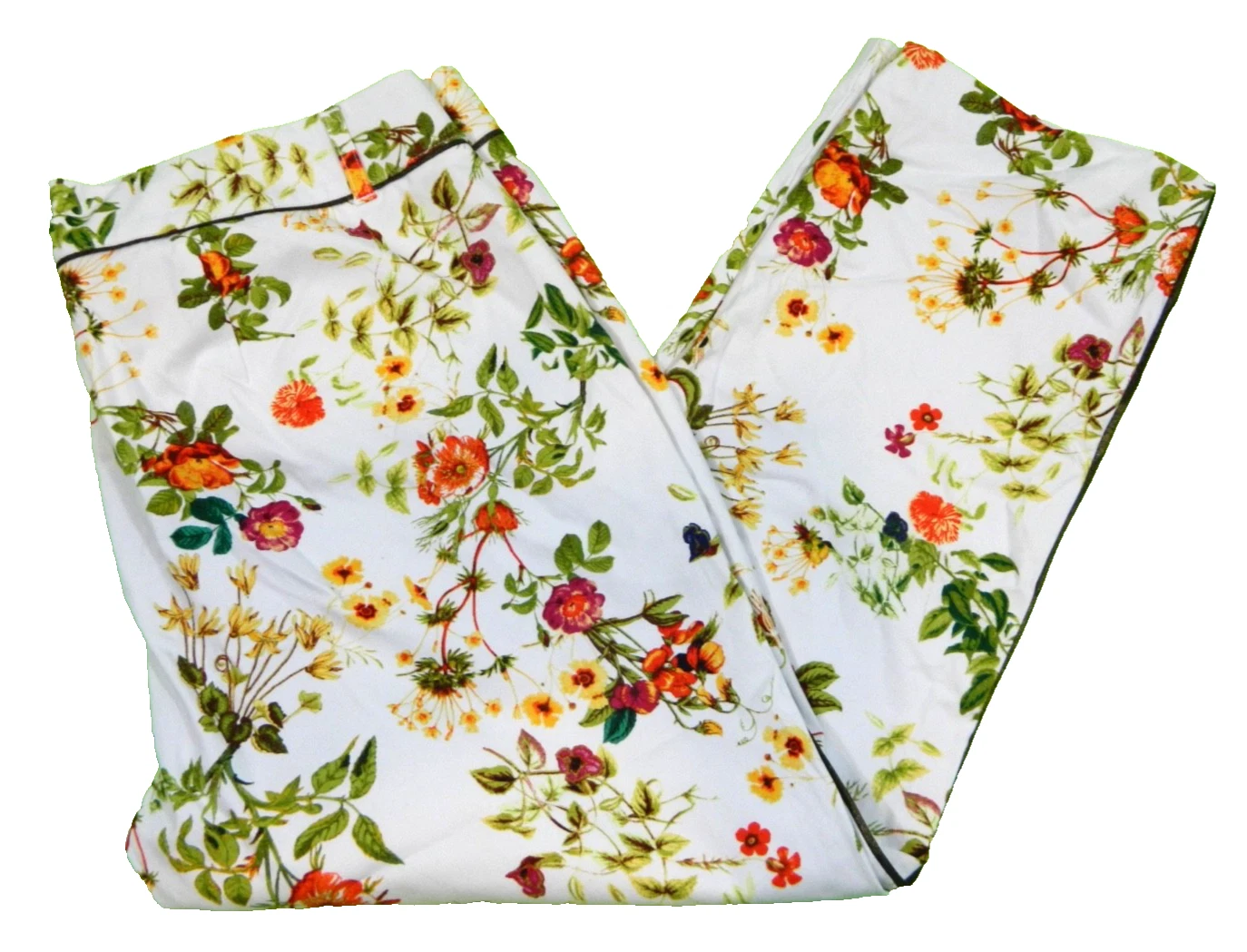 Women's Disney's Alice Capri Pants Floral Designer Tag 8 measured size 30x22
