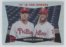 2020 Archives 1960 Combo Cards Silver Foil 45/50 Rhys Hoskins Bryce Harper o7m