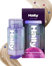 Hally Hair Gems Pen Applicator - Includes Hair Styling Tool with 240 Multicol...