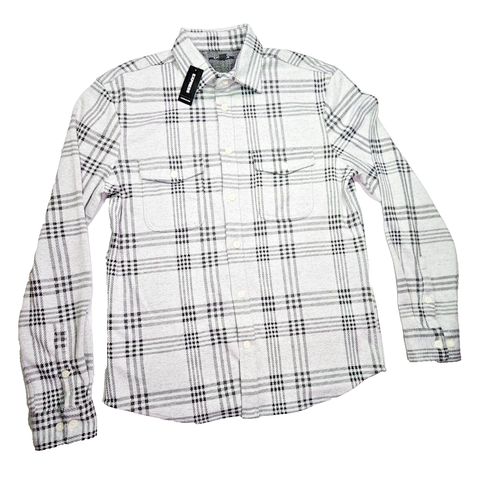 Camicia EXPRESS uomo XS nera grigia a quadri con bottoni lavaggio morbido nuova con etichetta 80€ - Foto 2 di 14