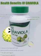 GRAVIOLA EXTRACT 1000 mg Alga Guanabana Annona Muricata Antioxidant Supplement