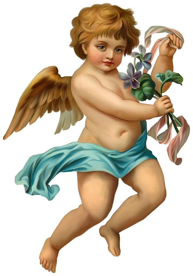 Cherub angel sticker weatherproof bumper vinyl decal