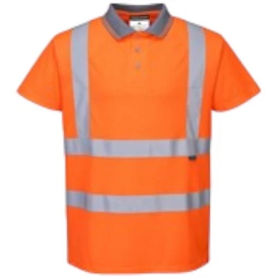 HI Vis Shirt Safety Railway Workwear Spec Shirt Portwest RT22 arancione NUOVO taglia L