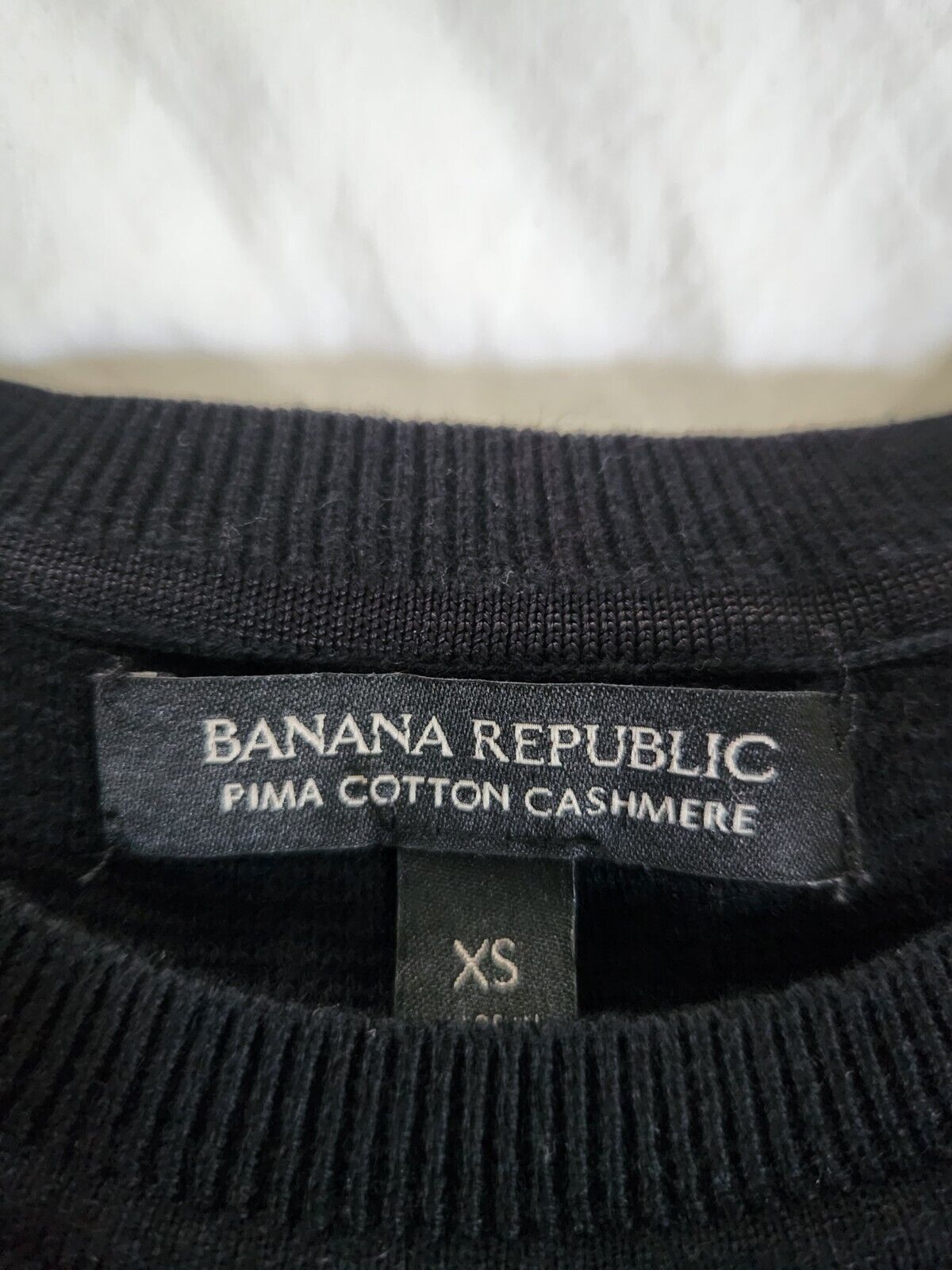 Banana Republic Womens XS Sweater Black Pima Cott… - image 2