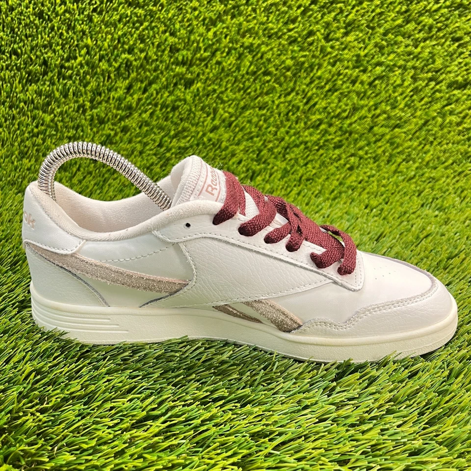 Zapatos Tenis Reebok Club MEMT Mujer Talla 7.5 Blanco Púrpura Cuero para Caminar Foto 4 de 4