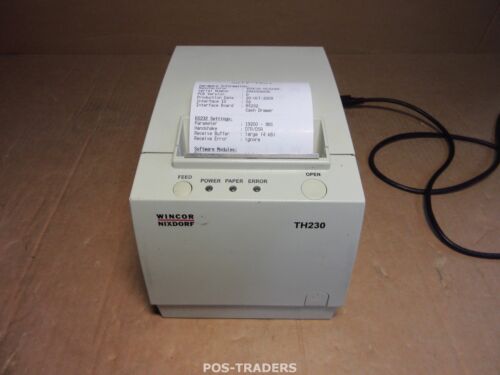 Wincor Nixdorf TH230 Thermo Ticket Receipt POS Cutter Printer Serial White