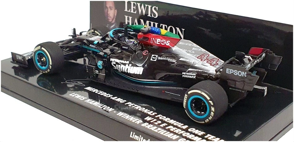 Minichamps 1/43 Scale 410 212044 - F1 Mercedes AMG 1st Brazil GP 2021 Hamilton - Image 2 of 4