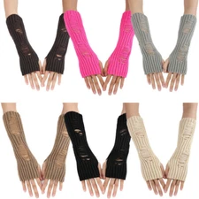 Fingerless Arm Gloves Arm Arm Sleeves Gloves Knitting Warmer Long Cover Mitten.