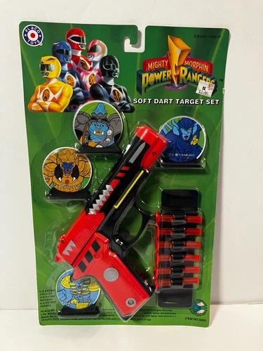 Vintage 1993 Mighty Morphin Power Rangers Sort Dart Target Set