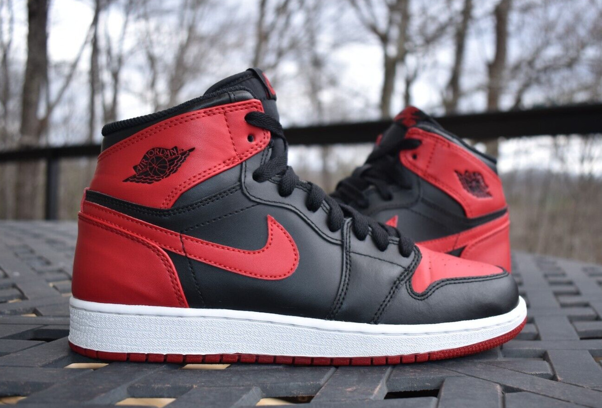 Nike Air Jordan 1 OG  BG (Bred Toe)