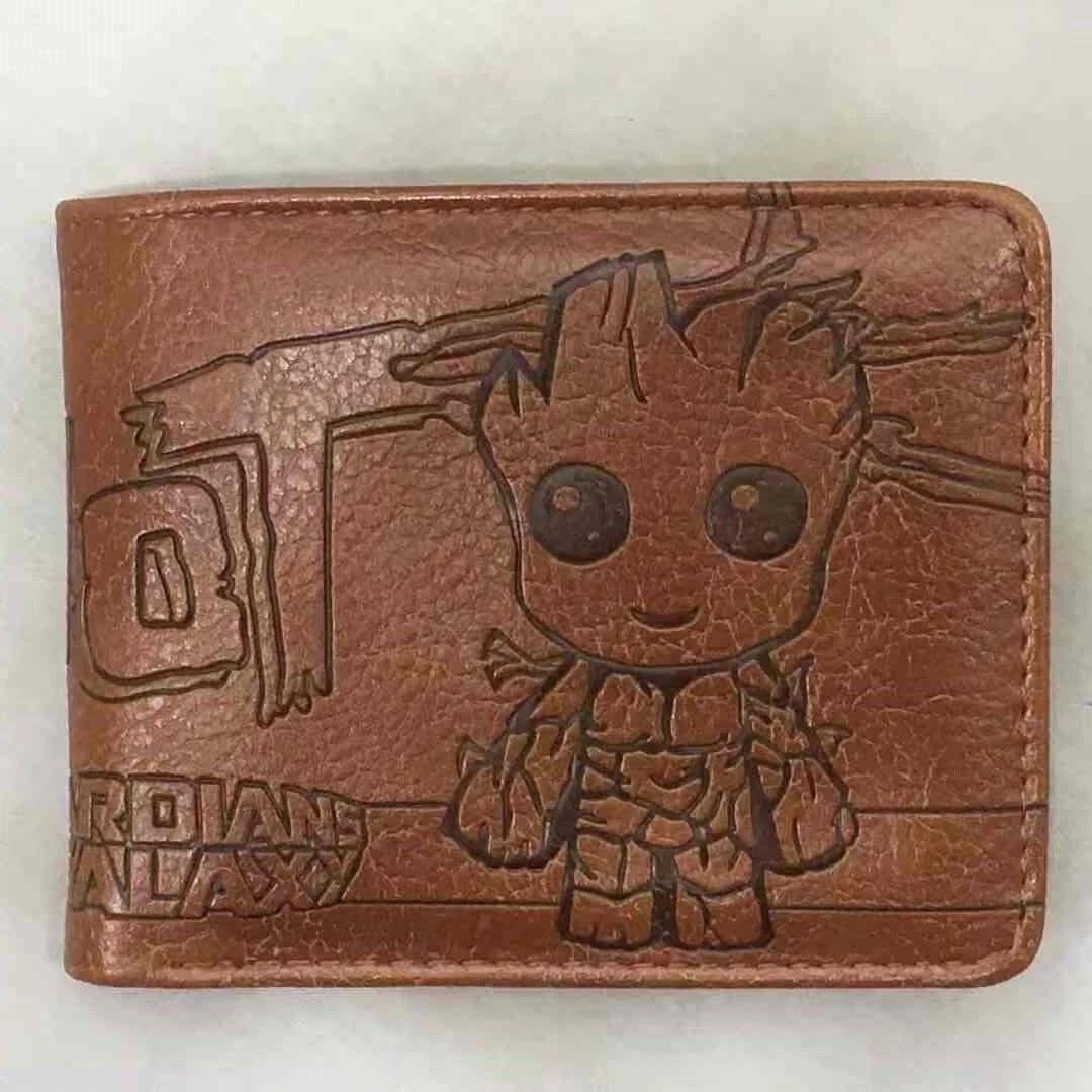 Superhero Groot BIfold Wallet Coin Purse 3D Print Money Clip Card Holder Gift