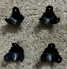 3 Leg Black Metal Wrap Around Corners Set Of 4, Case Speaker Cabinet Amp D.J.