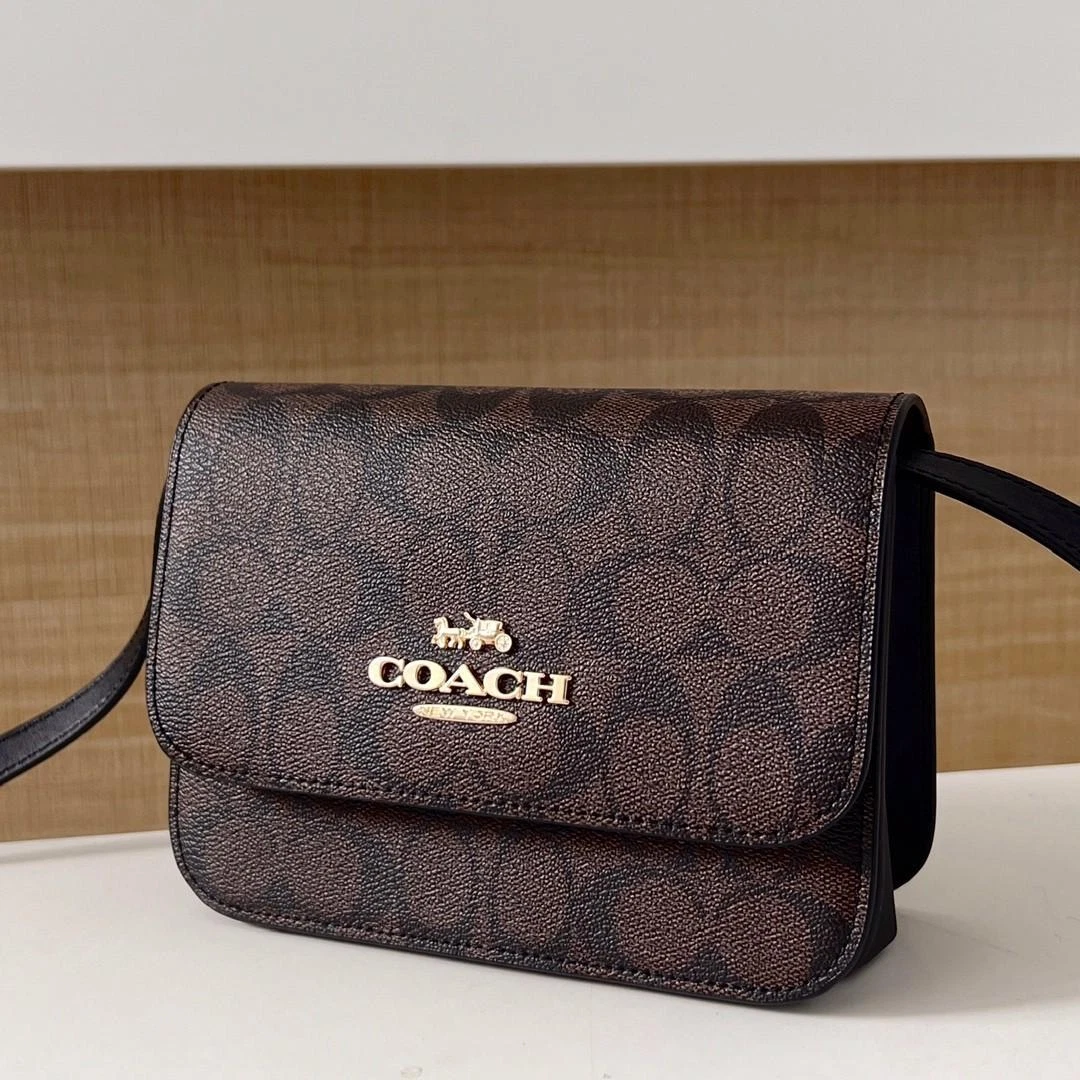 Coach Mini Brynn Xbody Crossbody in tela firmata #C5592