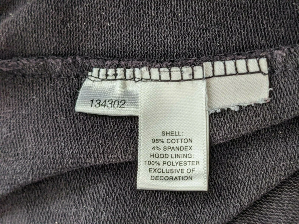 Ann Taylor Loft Size SMALL Black Soft Track Jacket Full Zip Hooded Pockets EUC - Image 4 of 4