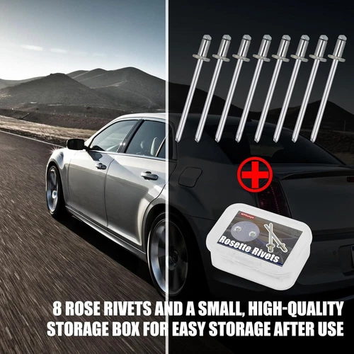 16x Nos Dash Rivets Stainless Steel for GM Ford Chrysler AMC VIN Door Tag W/box - Picture 6 of 8