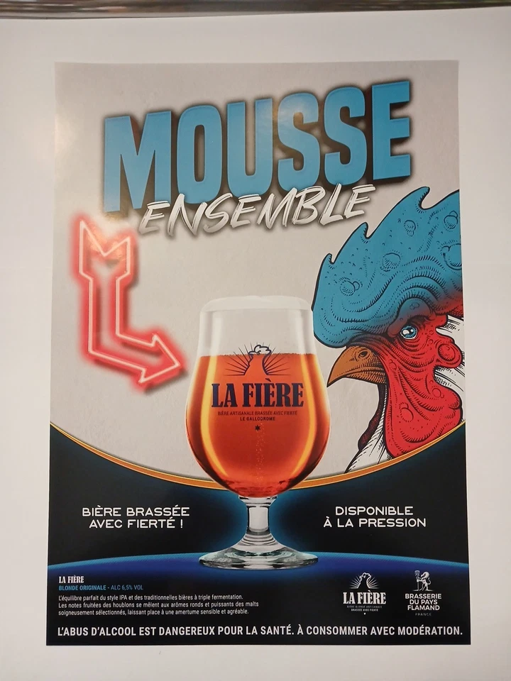 AFFICHE : LA FIÈRE - MOUSSE ensemble - 29,8x42cm / Br. du Pays Flamand - France - Photo 1/1