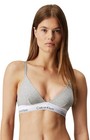 Calvin Klein Women's Triangle Bralette Unwired Logo Underband Band Grey Medium