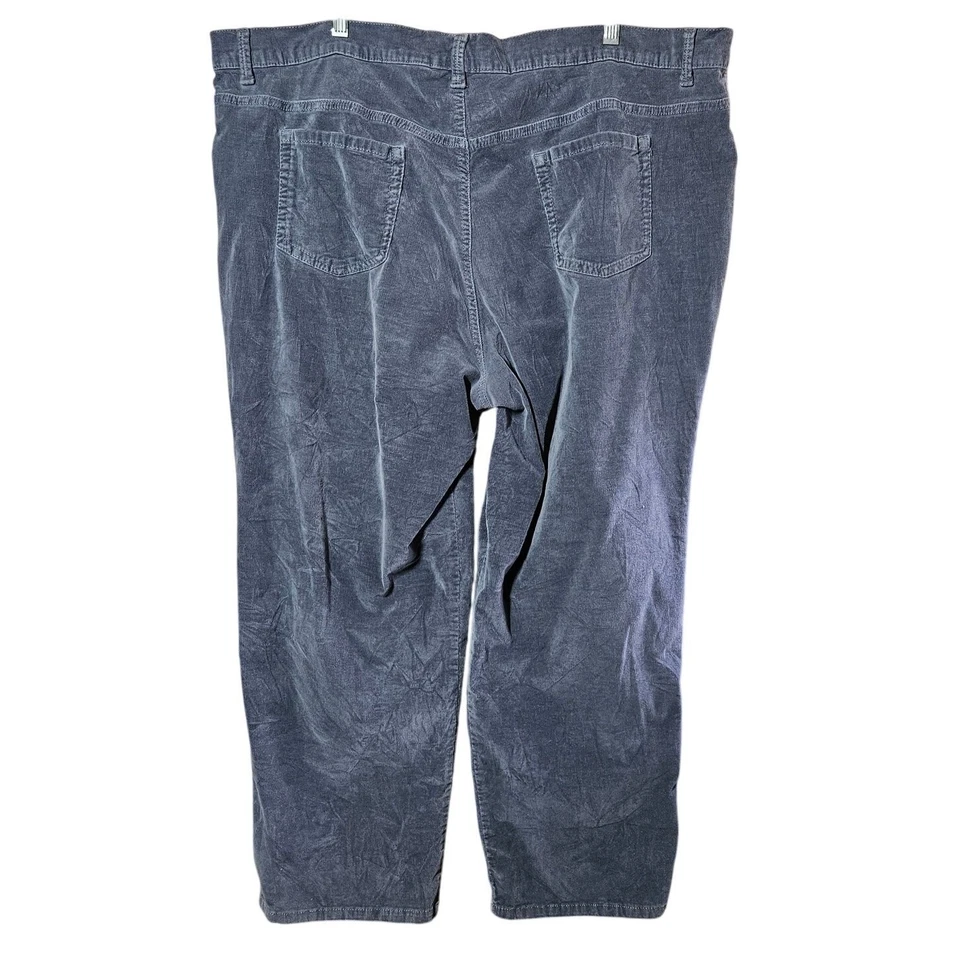 Pantalones cortos de pana gris mezcla de algodón talla 24W Foto 2 de 4