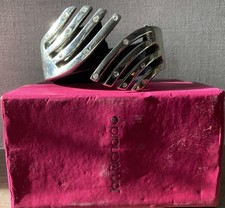 Jon Richard Women's Silver Coloured Bracelet In Fork Design With Clear stones.