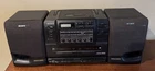 Sony CFD-555 Stereo Boombox AM FM Radio CD Player Dual Cassette Tape- SEE DETAIL