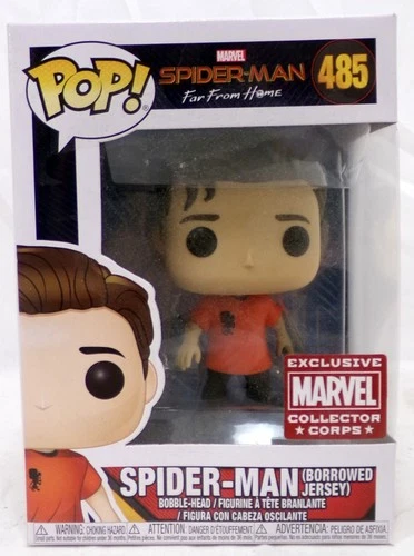 Funko Pop! 485 Spider-Man Marvel Collector Corps Exclusive Borrowed Jersey