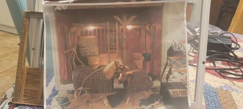 American Girl AG Minis Illuma Horse Stable Room Set Working Lights & Transformer