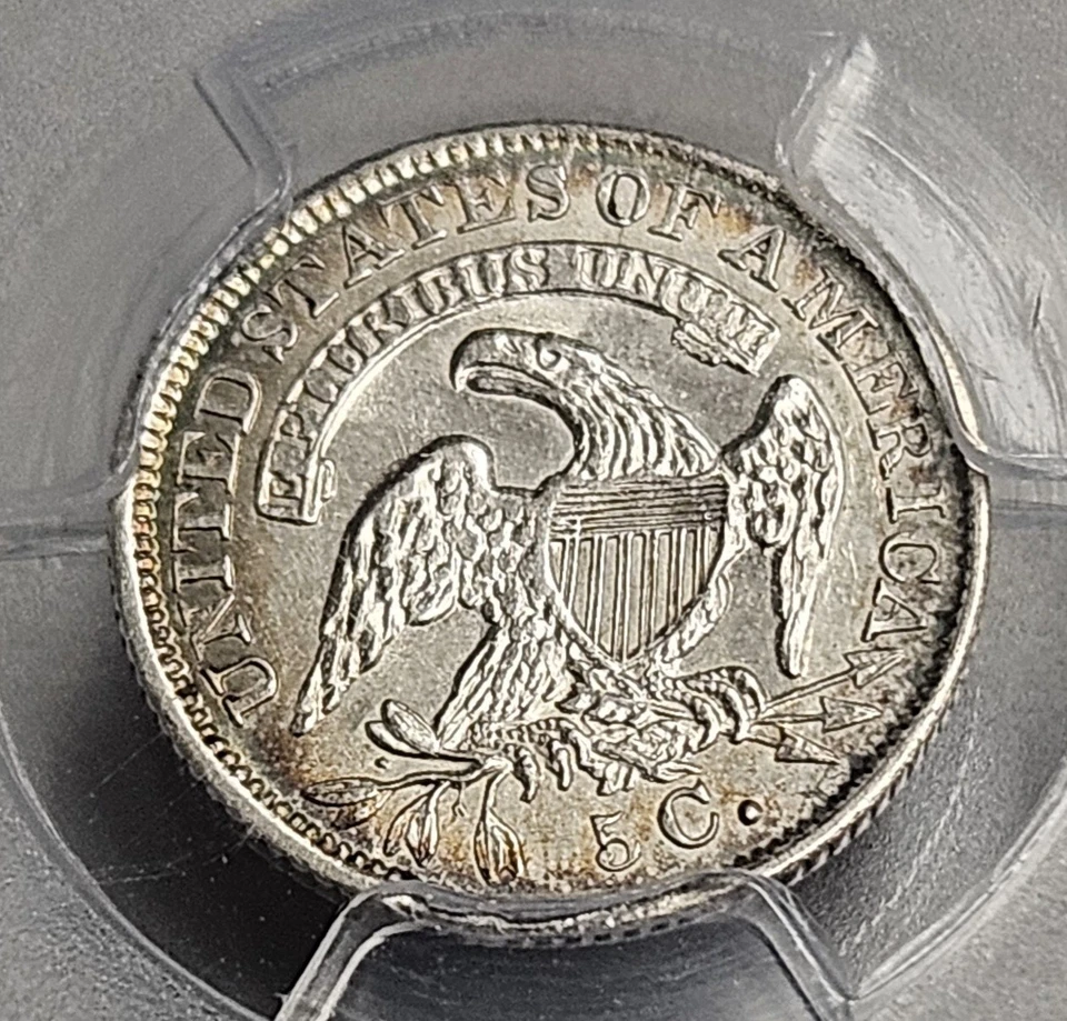 1835 Half Dime dime 5c, PCGS UNC Detail, SMALL DATE,SMALL 5C * RARE* - Image 3 of 3