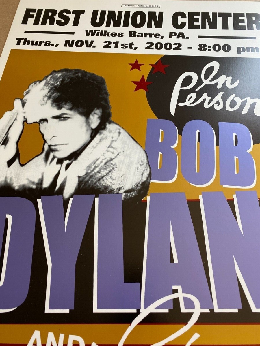 RARE BOB DYLAN ORIGINAL CONCERT POSTER Nov 21 2002 WILKES BARRE PA